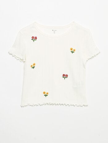 T-shirt brodé à manches courtes