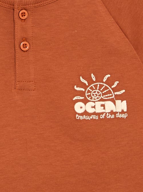 T-shirt brodé à manches courtes - Kiabi