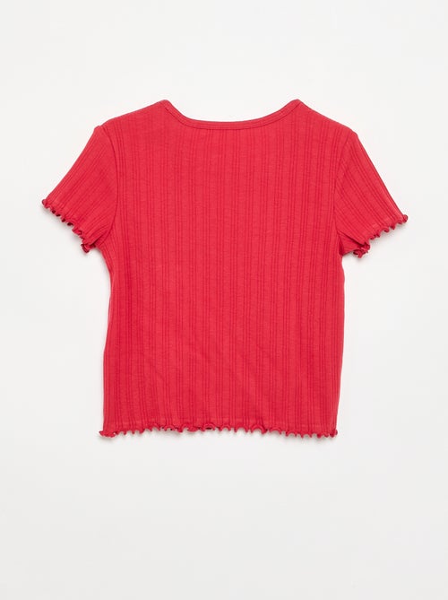 T-shirt brodé à manches courtes - Kiabi