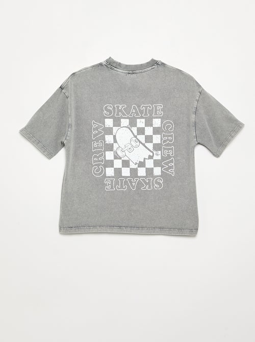 T-shirt brodé et imprimé à manches courtes - Kiabi T-shirt brodé et imprimé à manches courtes - Kiabi