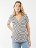 T-shirt cache-cœur d'allaitement BLANC - Kiabi