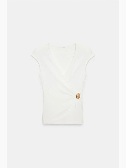 T-shirt cache-cœur manches courtes dilvin - Kiabi