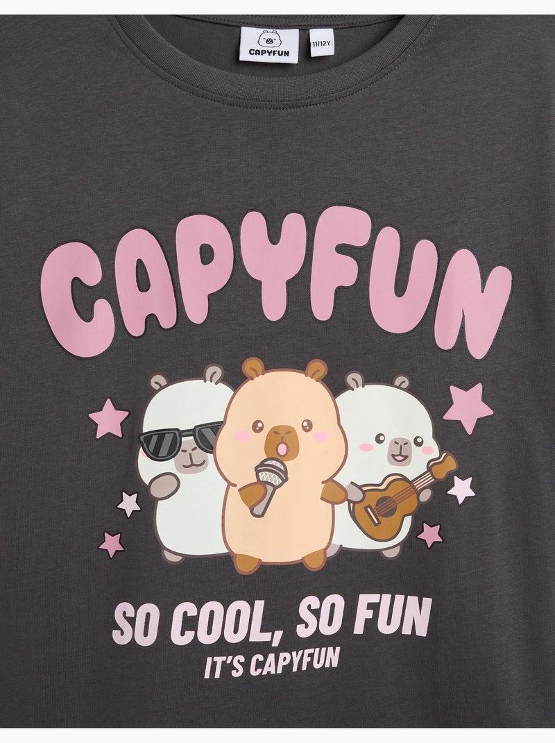 T-shirt Capibara Capyfun, MO Fashion Gris - Kiabi