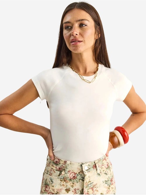 T-shirt classique en coton à col rond lucci - Kiabi