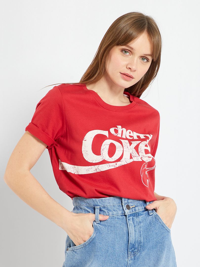 T-shirt 'Coca-Cola' ROOD - Kiabi
