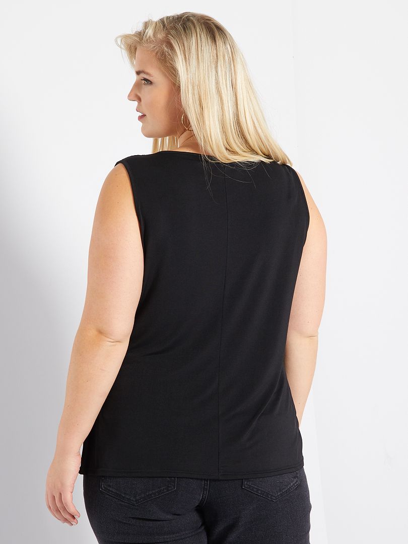 Tshirt col bénitier noir Kiabi 14.00€