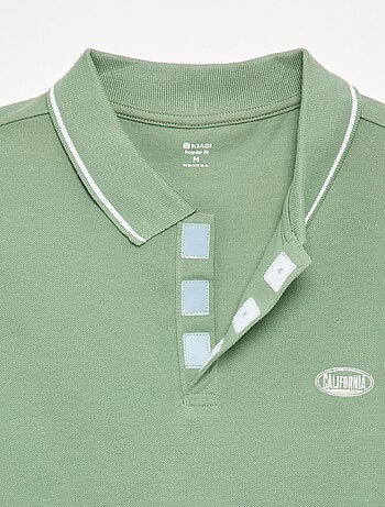 T-shirt col polo homme en maille piquée uni