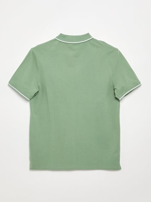 T-shirt col polo homme en maille piquée uni - Kiabi