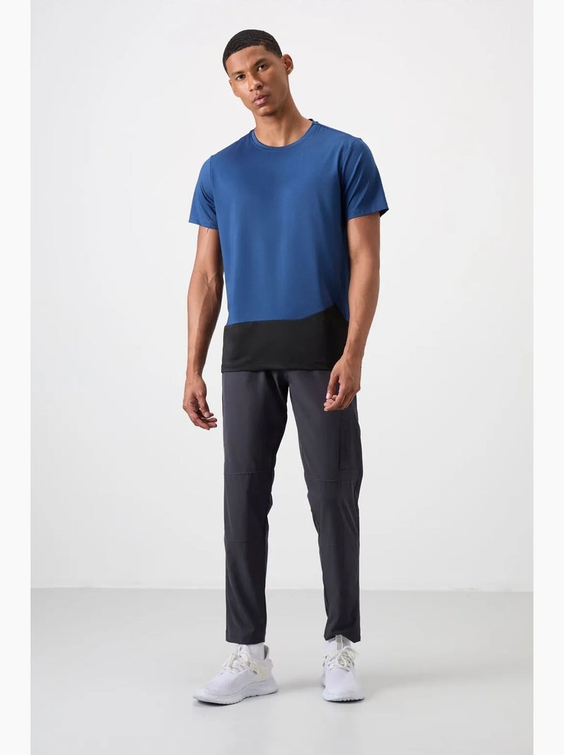 T-shirt col rond à blocs de couleur tommy Bleu Noir - Kiabi