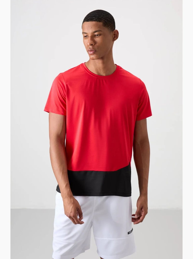 T-shirt col rond à blocs de couleur tommy Noir Rouge - Kiabi