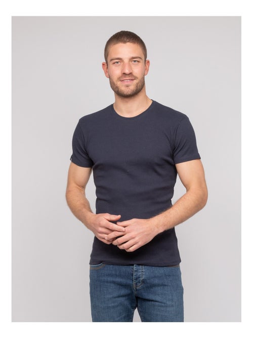 T shirt col rond coton cotelé walter - Kiabi