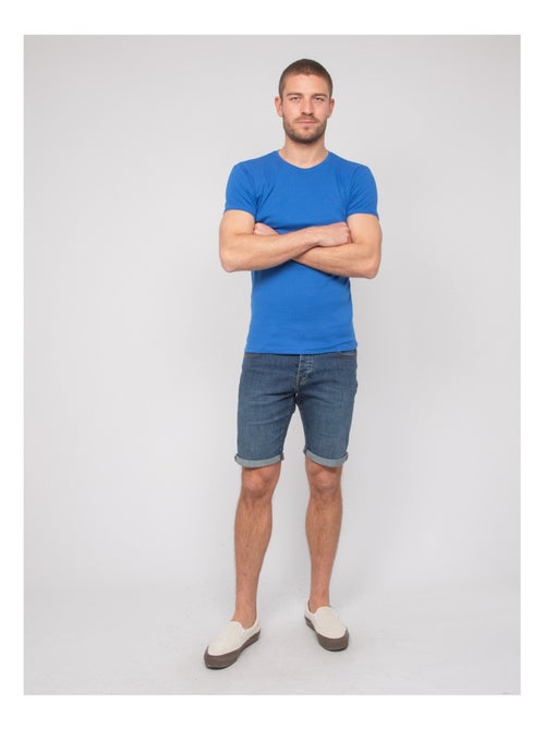 T shirt col rond coton warlof - Kiabi