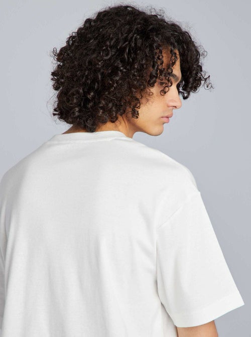 T-shirt col rond en coton - Kiabi