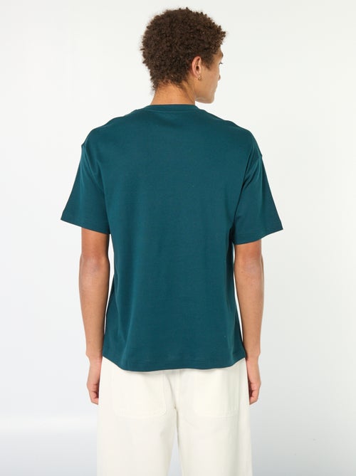 T-shirt col rond en coton - Kiabi