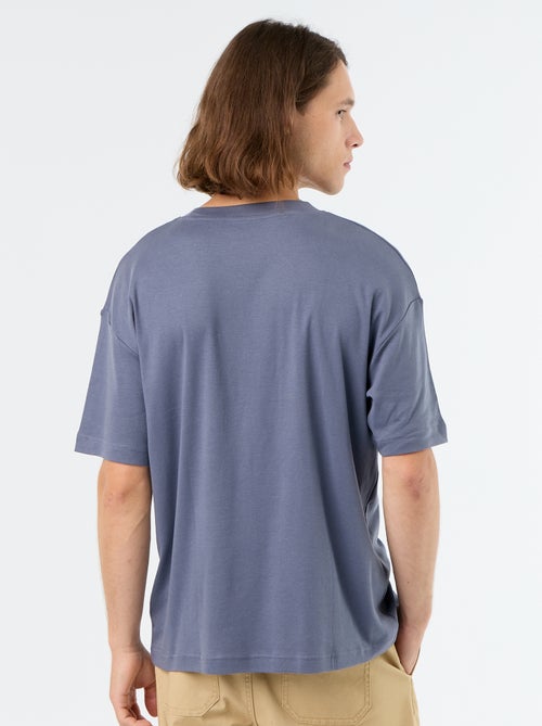T-shirt col rond en coton - Kiabi