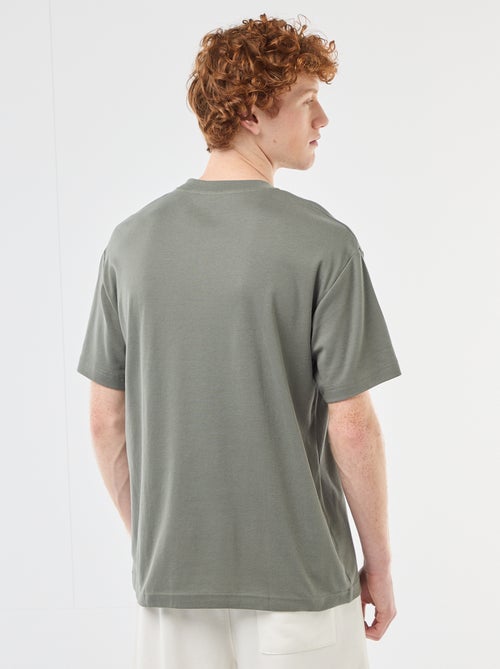 T-shirt col rond en coton - Kiabi