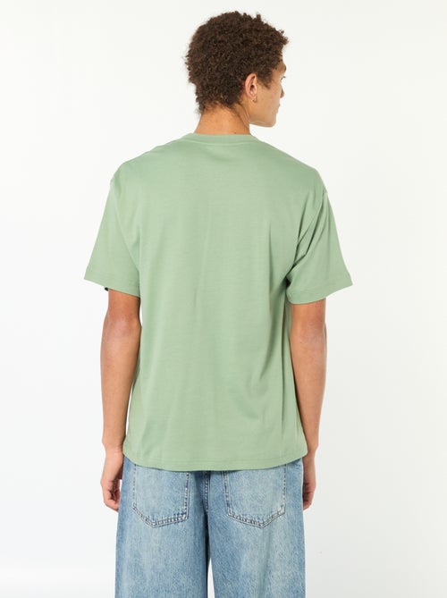 T-shirt col rond en coton - Kiabi