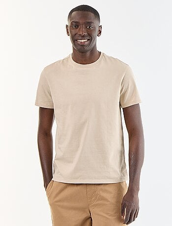 T-shirt en jersey uni à col rond pour homme