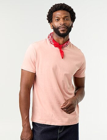 T-shirt en jersey uni à col rond pour homme