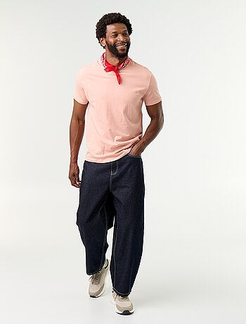T-shirt en jersey uni à col rond pour homme