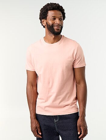 T-shirt en jersey uni à col rond pour homme