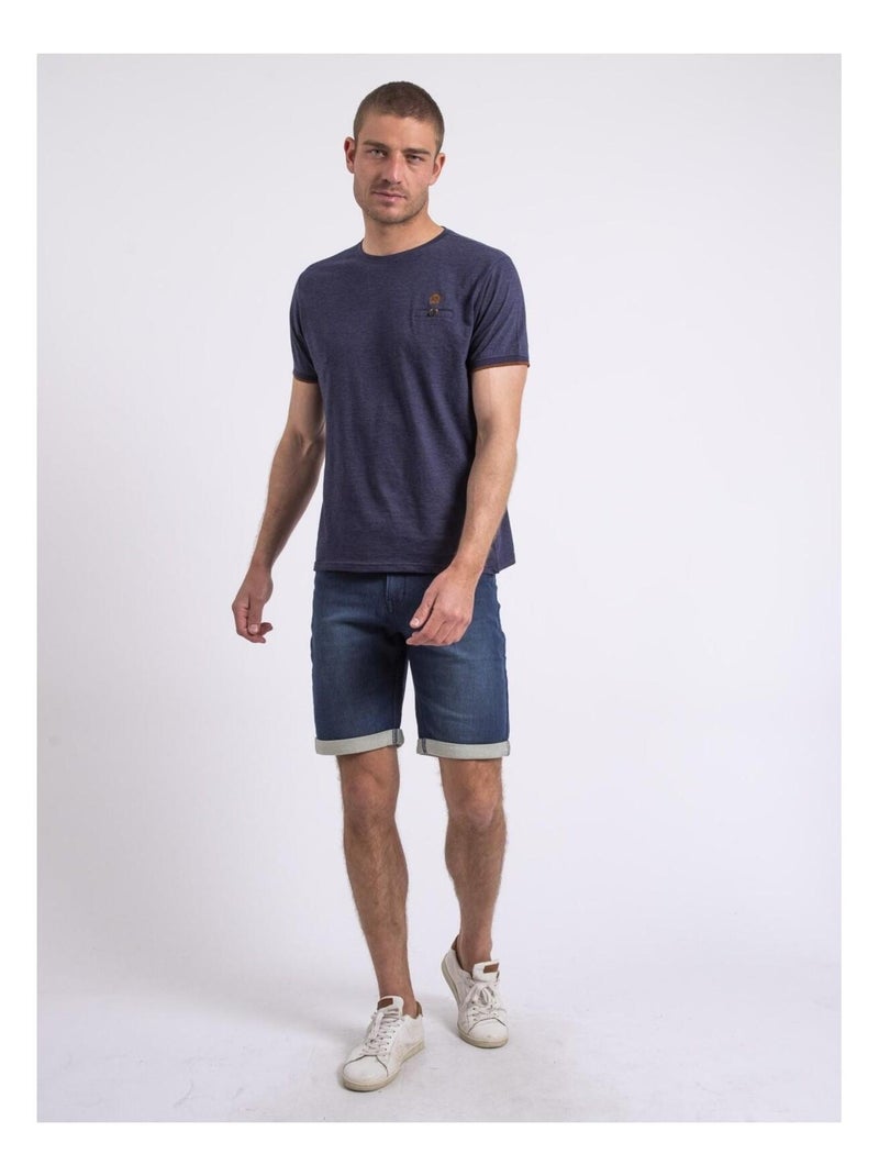 T-shirt col rond nakotoc Bleu marine - Kiabi