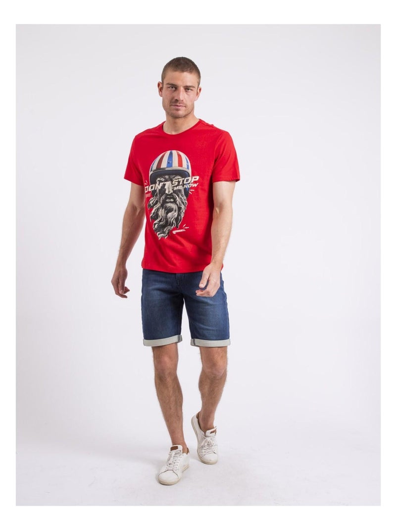 T-shirt col rond nalubad Rouge - Kiabi