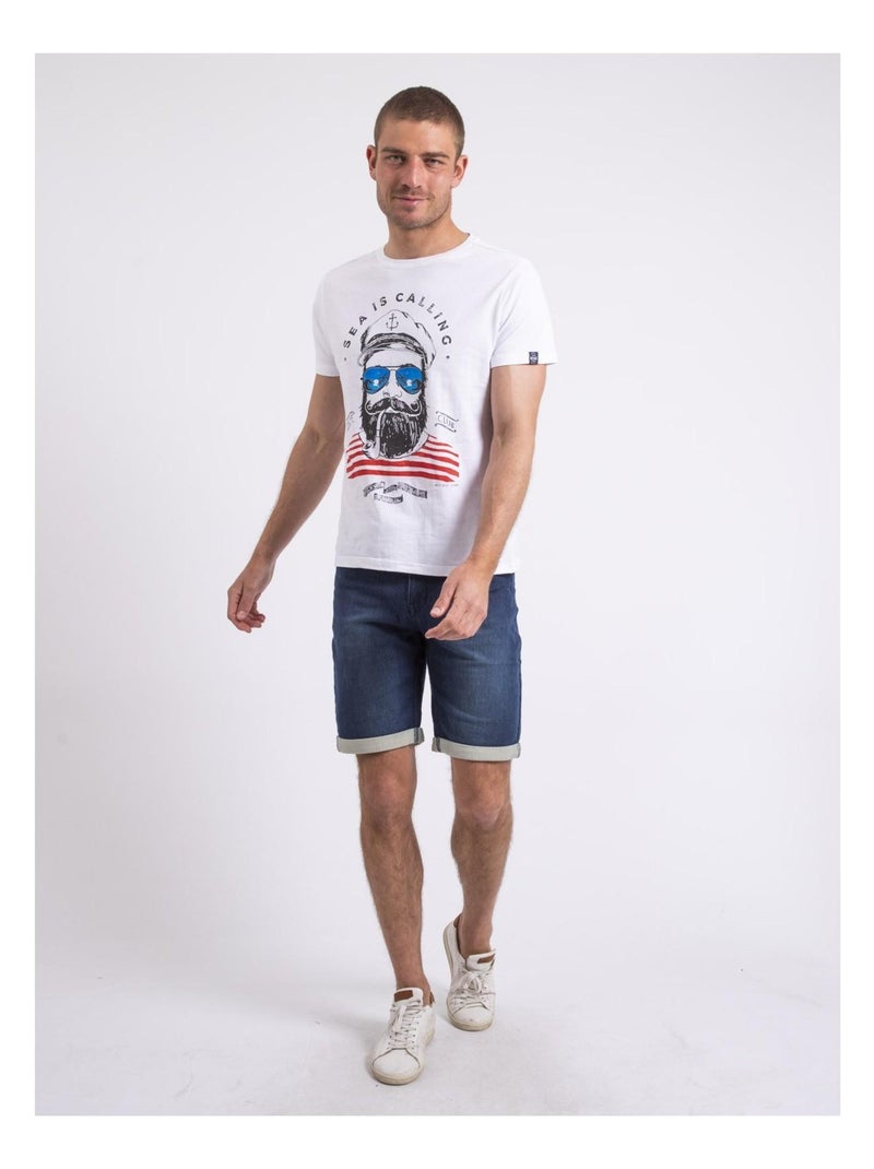 T-shirt col rond nalupiri Blanc - Kiabi