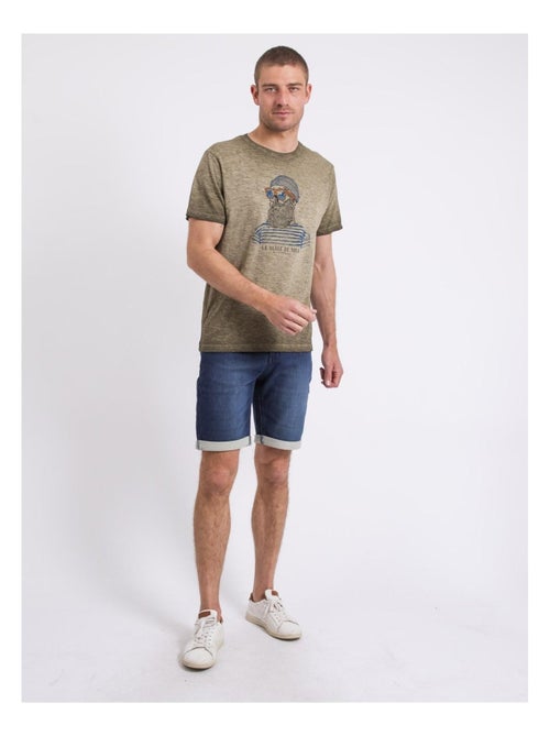 T-shirt col rond naparot - Kiabi