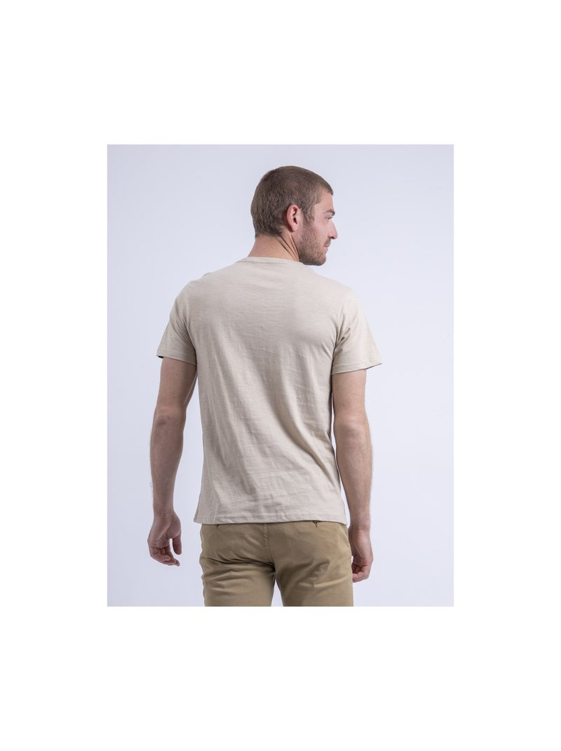 T-shirt col rond ninjatol Beige - Kiabi