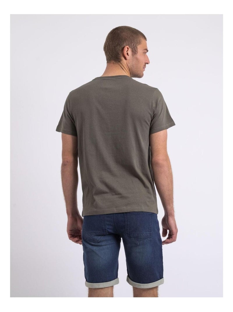 T-shirt col rond nipagolo Kaki - Kiabi