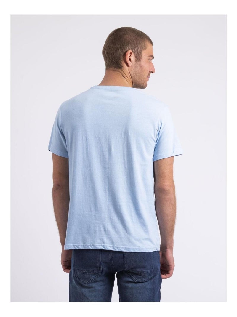 T-shirt col rond niralvino Bleu ciel - Kiabi