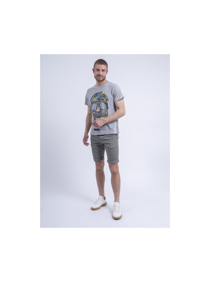 T-shirt col rond nuskino Gris - Kiabi