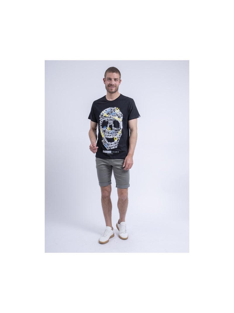 T-shirt col rond nuskino Noir - Kiabi