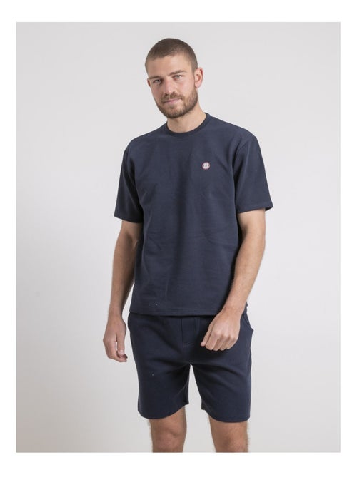 T-shirt col rond oversize pur coton newmix - Kiabi