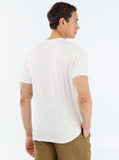 T-shirt col rond pour homme uni à manches courtes - Kiabi