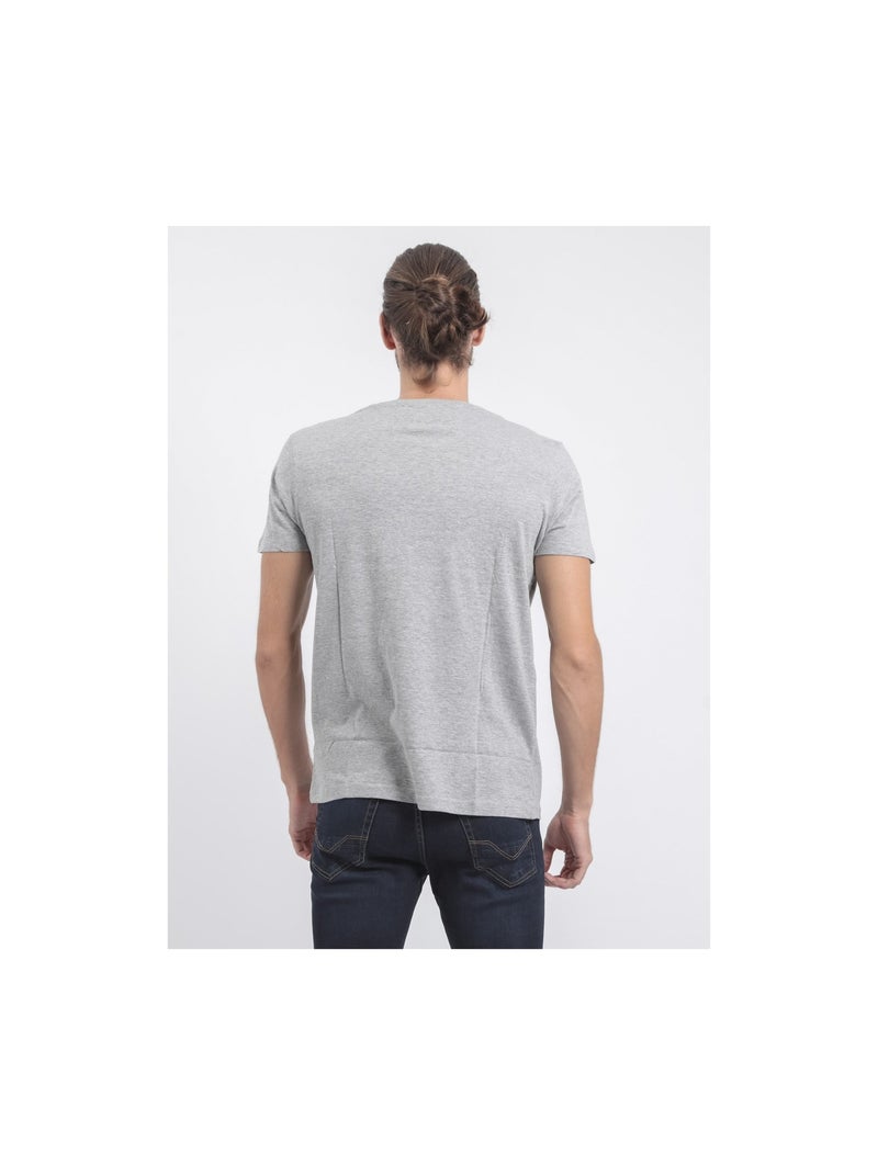 T-shirt col rond pur coton jabrun Gris - Kiabi