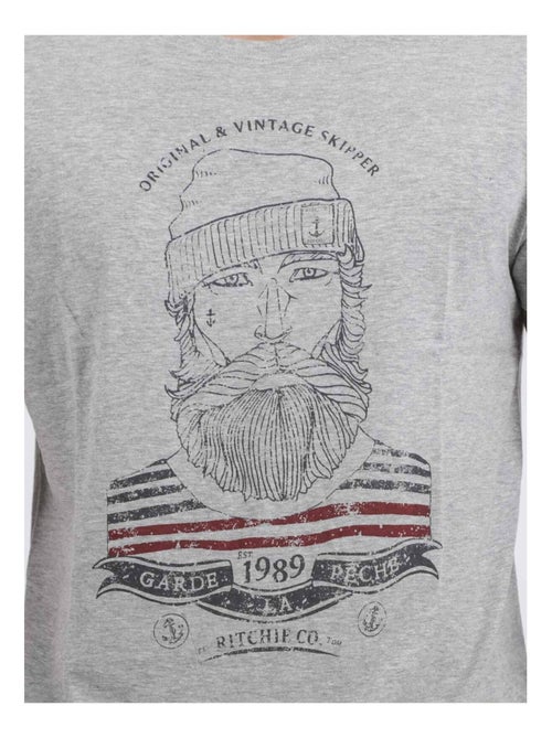 T-shirt col rond pur coton jabrun - Kiabi