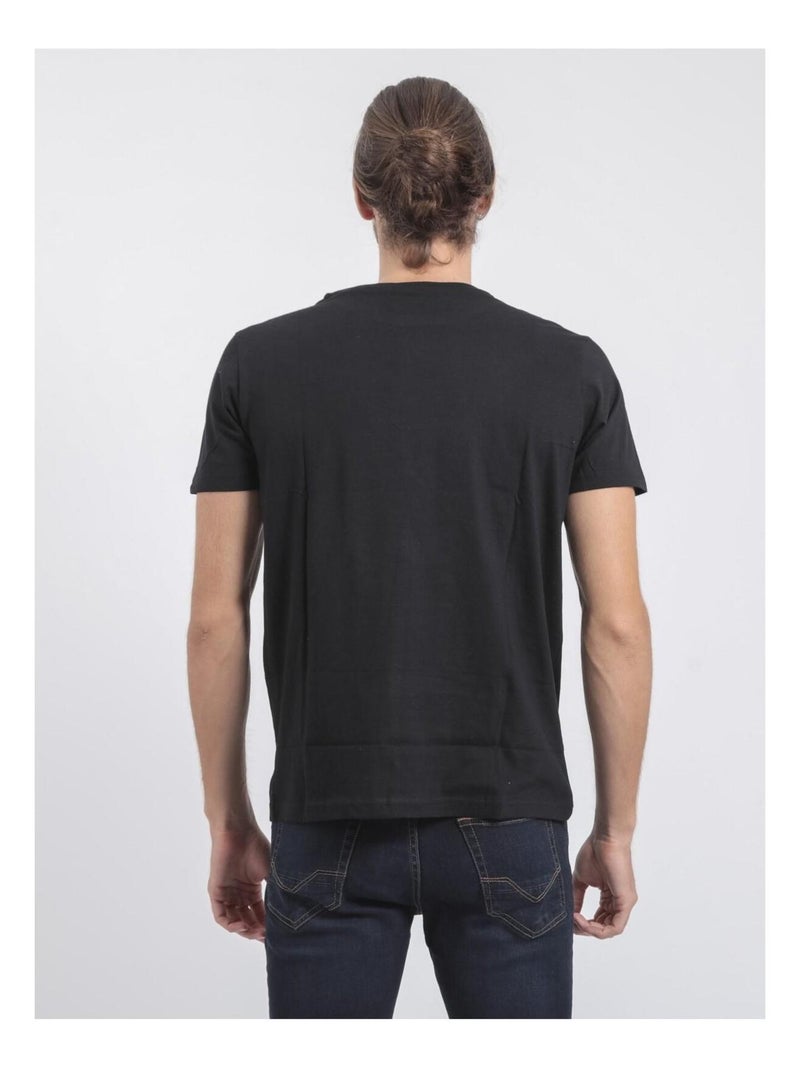 T-shirt col rond pur coton jabrun Noir - Kiabi
