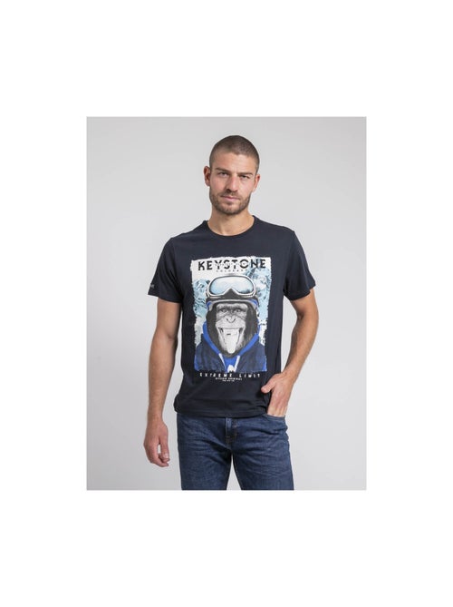 T-shirt col rond pur coton jacoski - Kiabi