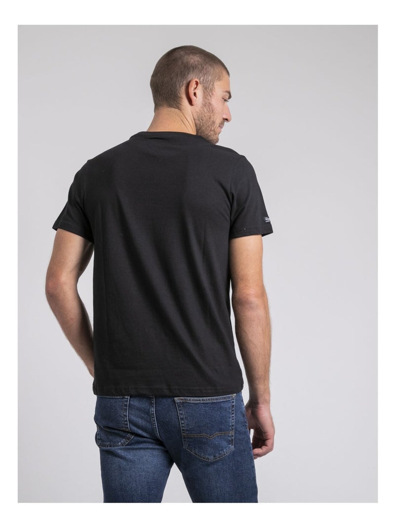 T-shirt col rond pur coton jacoski Noir - Kiabi
