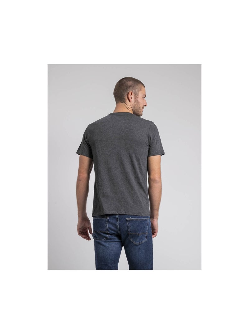 T-shirt col rond pur coton jakited Gris - Kiabi