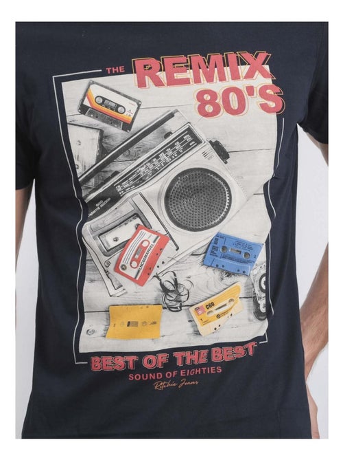 T-shirt col rond pur coton jamix - Kiabi