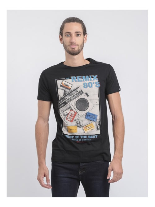 T-shirt col rond pur coton jamix - Kiabi