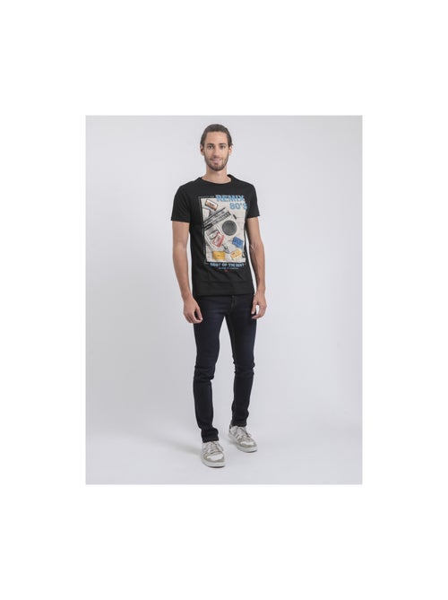 T-shirt col rond pur coton jamix - Kiabi