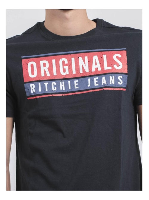 T-shirt col rond pur coton janville - Kiabi
