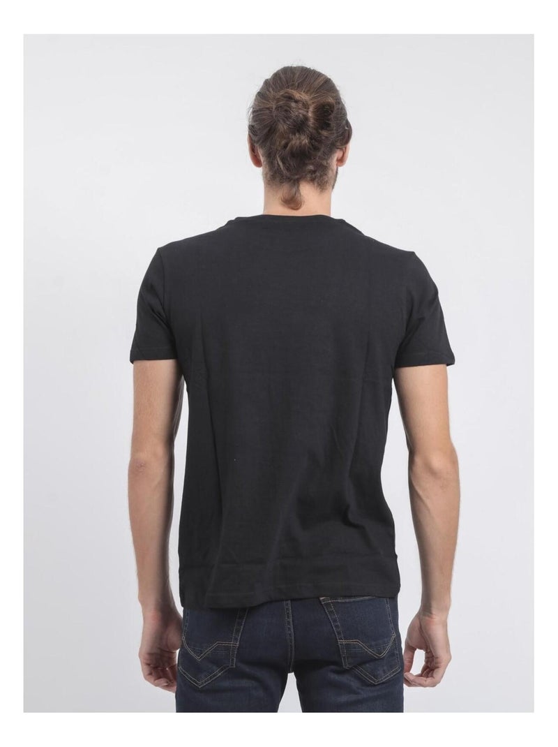 T-shirt col rond pur coton janville Noir - Kiabi