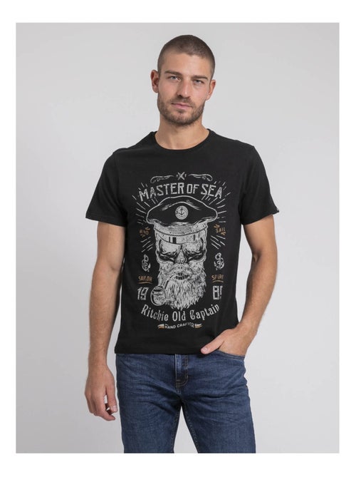 T-shirt col rond pur coton jimoscar - Kiabi