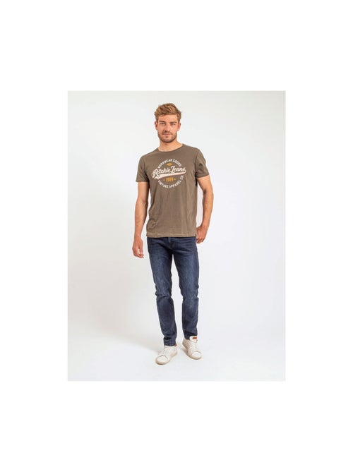 T-shirt col rond pur coton jonak - Kiabi