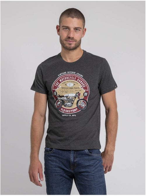 T-shirt col rond pur coton jorisol - Kiabi
